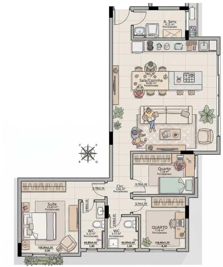 Apartamento, 3 quartos - Foto 13